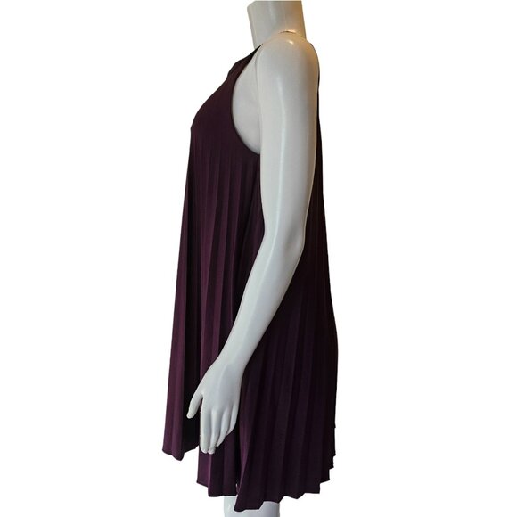 Purple Bedo Accordion Style Halter Dress -Size S - Picture 3 of 11